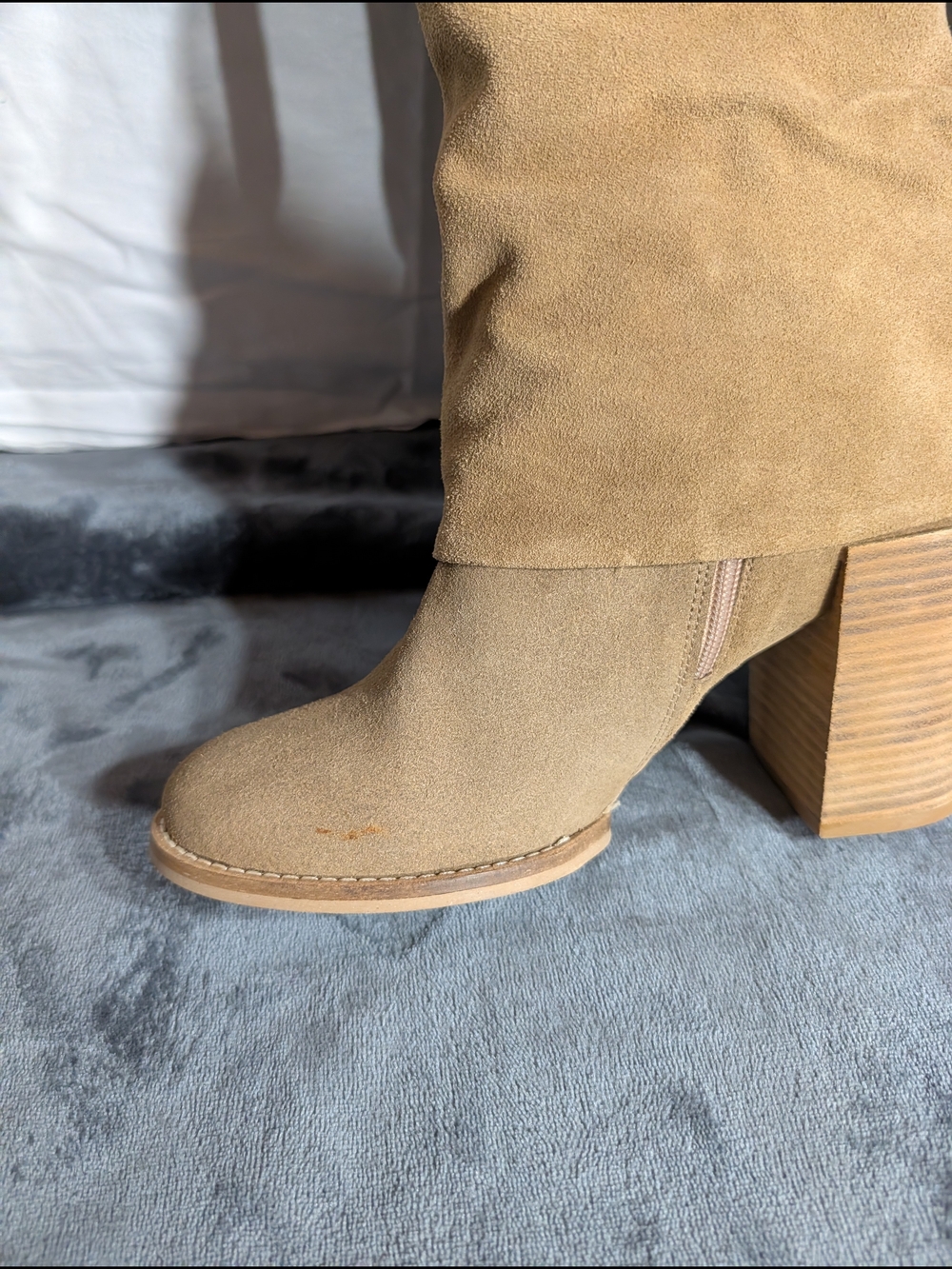 Free People Over-the-Knee Suede Boots in Tan - Picture 8 of 8